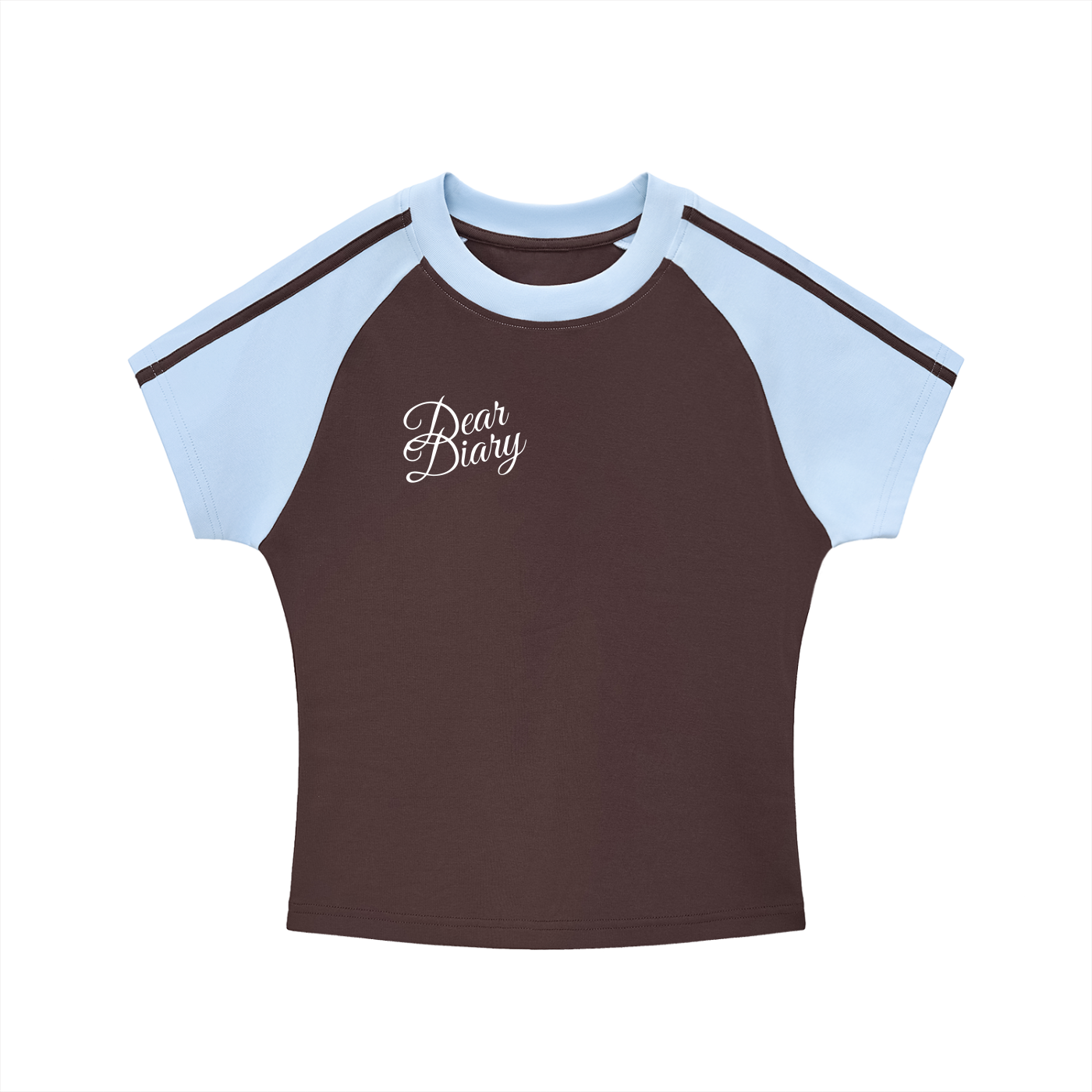 Contrast Stripes Bodycon Raglan  Sleeve T-Shirt